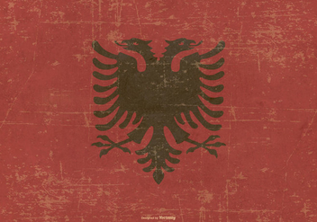 Grunge Style Flag of Albania - Kostenloses vector #379723